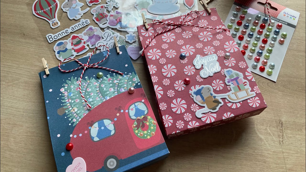 Tutorial for a quick and easy Christmas gift bag, DIY scrapbooking, DT custodeco Artemio