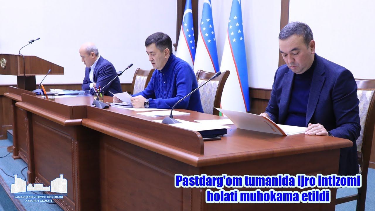 Pastdarg'om tumanida ijro intizomi holati muhokama etildi