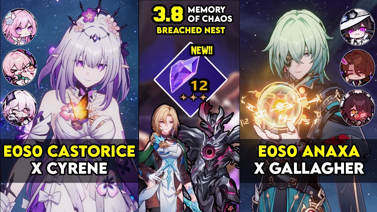 Memory of Chaos 12 FULL CLEAR | E0S0 Castorice & E0S0 Anaxa Team Showcase | Honkai: Star Rail MOC 12