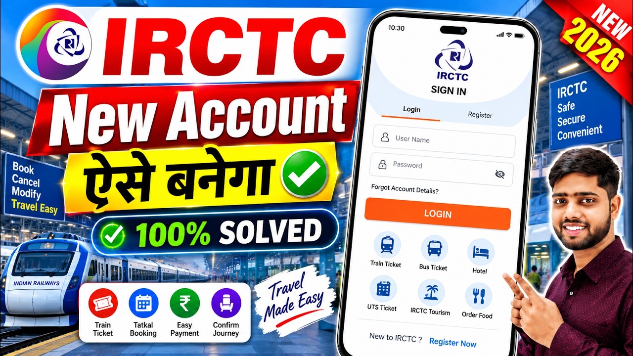 IRCTC Account Kaise Banaye | How To Create IRCTC Account | IRCTC Id Kaise Banaye In Hindi