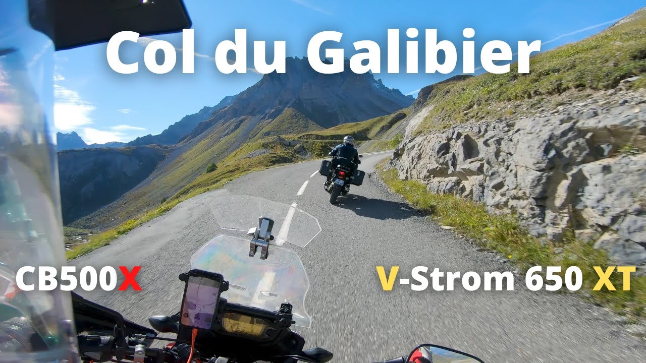 Ascension du col du Galibier en V-Strom 650 XT / CB500X