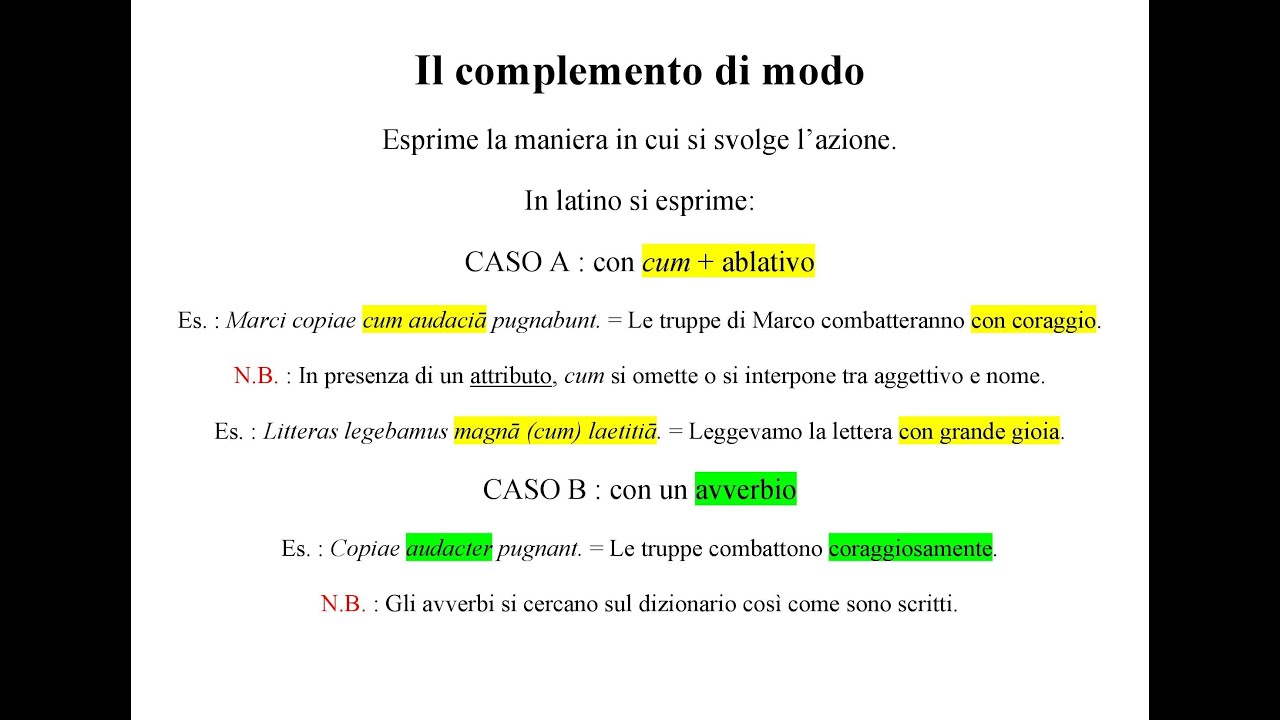 Come si fa il complemento di modo o maniera in Latino? La risposta in soli 4 minuti!