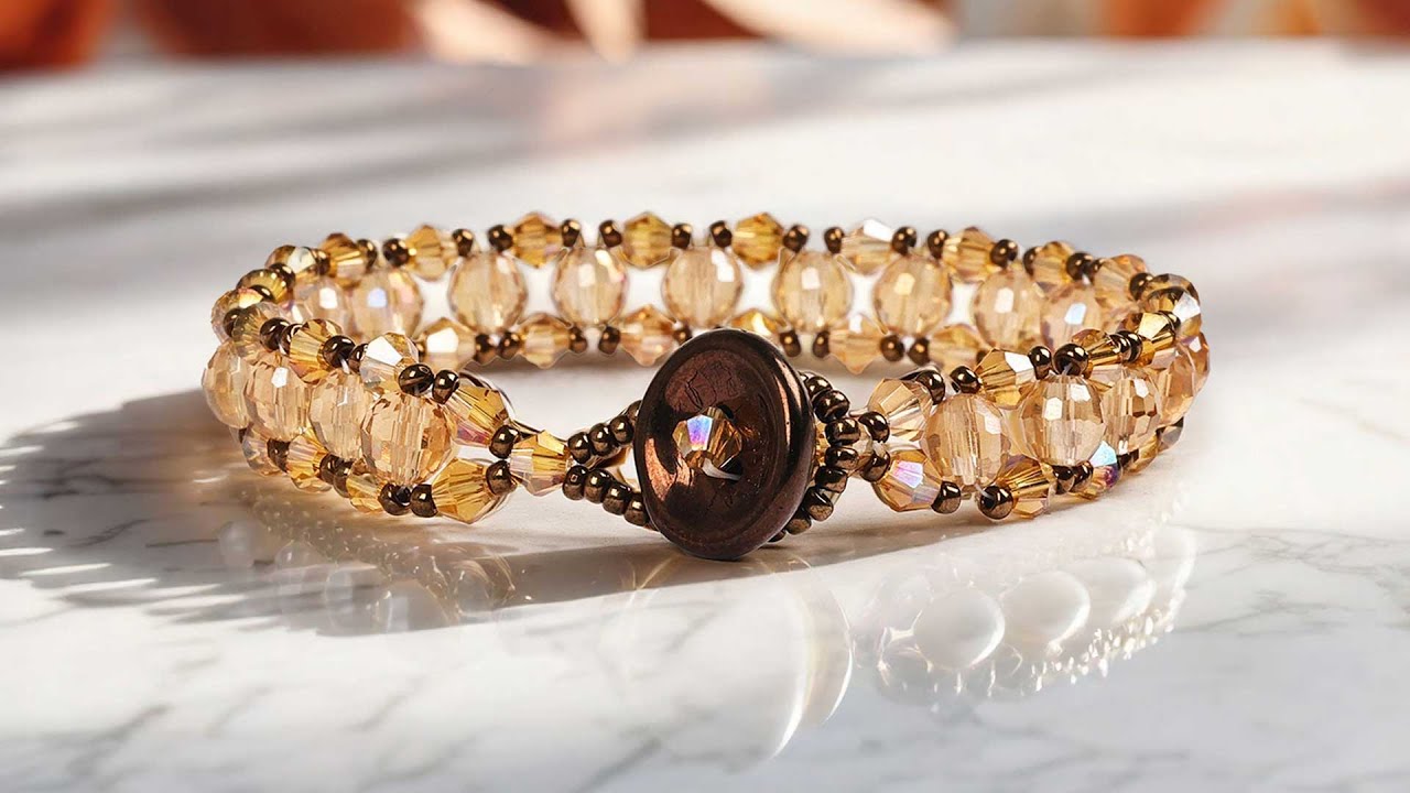 Diagonal Stitch Bracelet- DIY Jewelry Making Tutorial by PotomacBeads