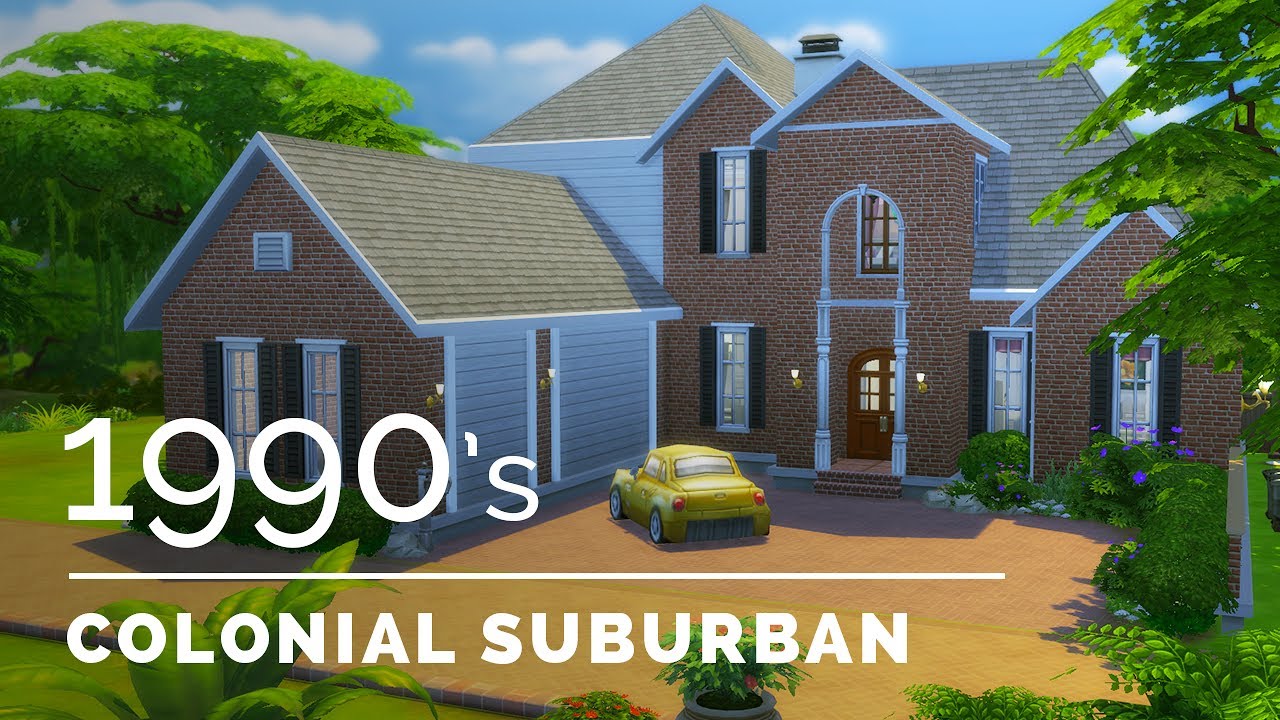 Sims 4  |  Decade Build Series  |  1990s Colonial Suburban