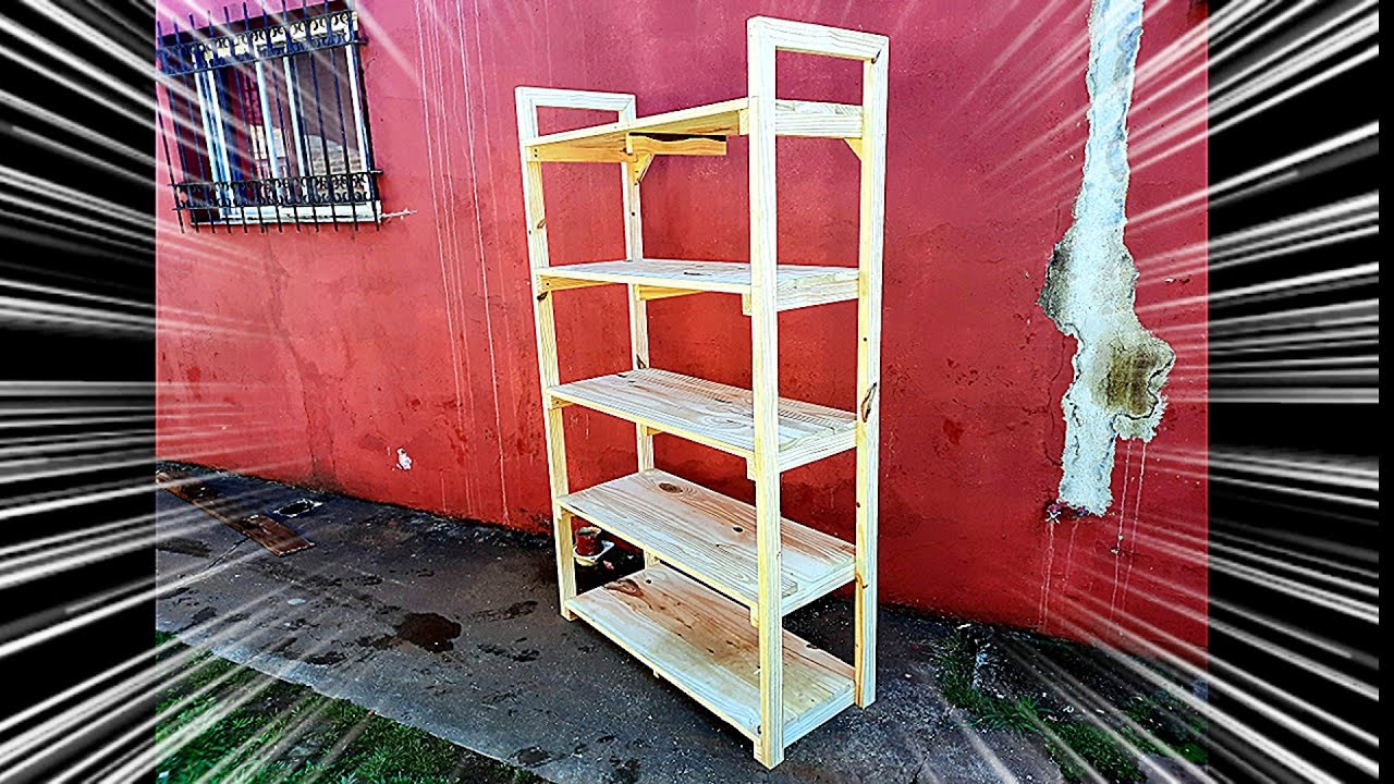 🛑👉Como hacer un estante  multiuso  muy barato(madera de pino)
