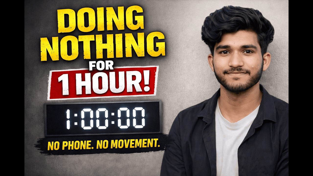 Doing Absolutely Nothing for 1 Hour (Harder Than I Thought)