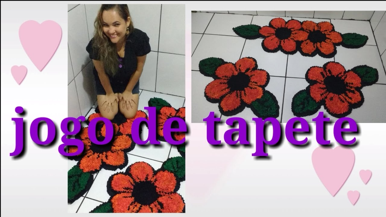 Como fazer tapete fru fru de flor