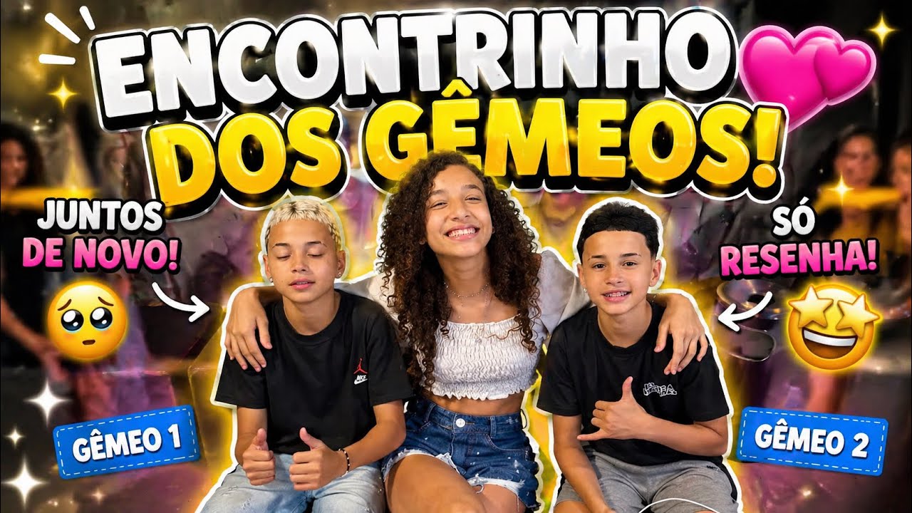 Os gêmeos Antônio e JP fizeram um encontrinho com a turma da mansão Scribel.