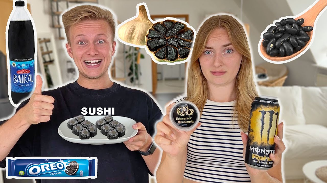Wir essen 24h NUR SCHWARZ🖤