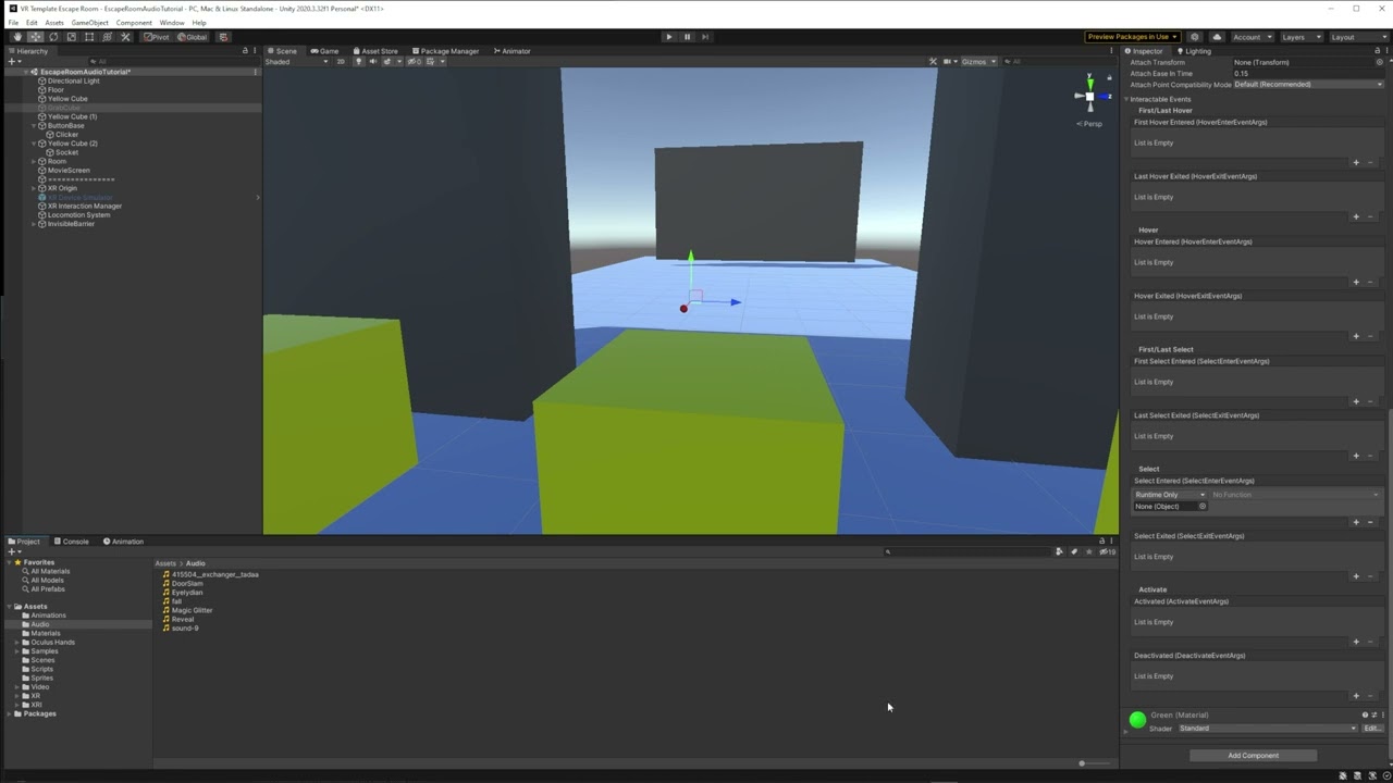 Unity - Audio While XR Interactable Selected or Grabbed