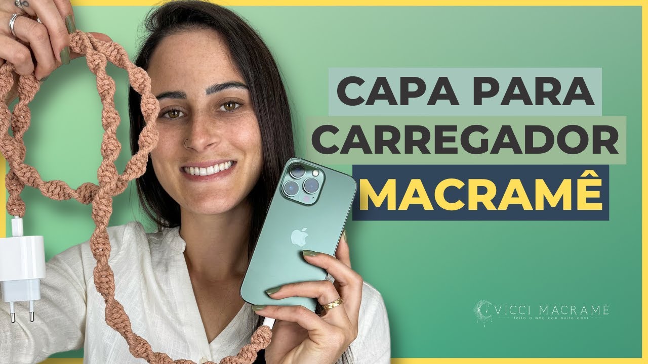 CABO DE CELULAR MACRAME PASSO A PASSO