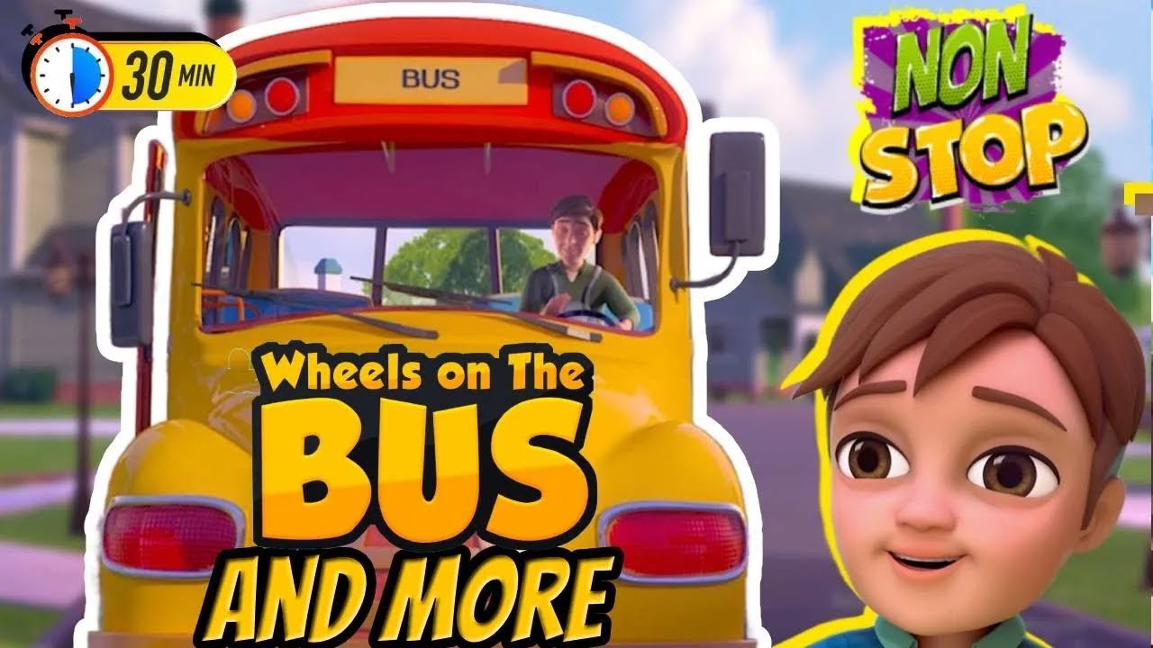 Wheels on the bus + Family Finger & 5 Little rabbits @BBTVKIDS Nursery Rhymes & Kids Songs