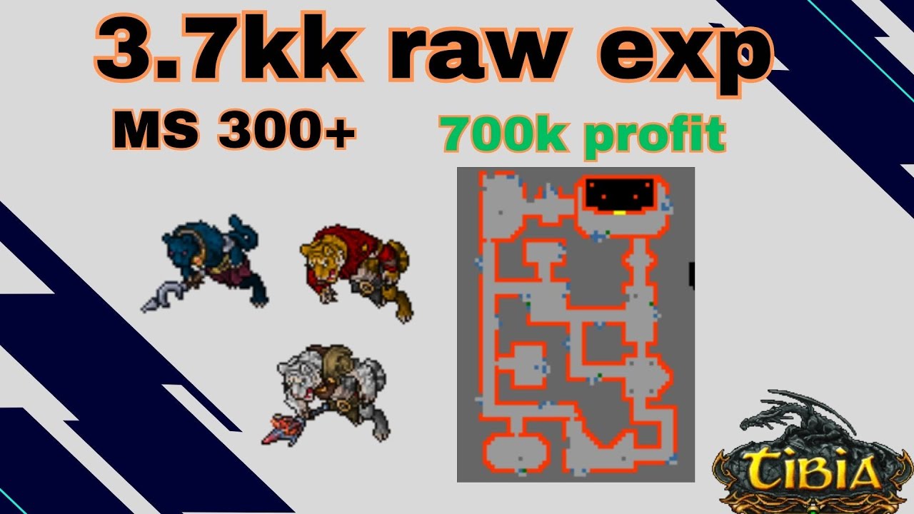 Hunt MS Solo 300+ 3.7kk raw exp 700k profit Weretiger