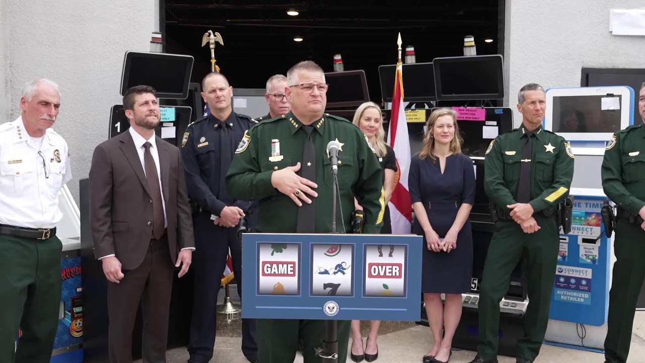 AG Uthmeier joins law enforcement in Titusville to announce results of illegal gambling crackdown