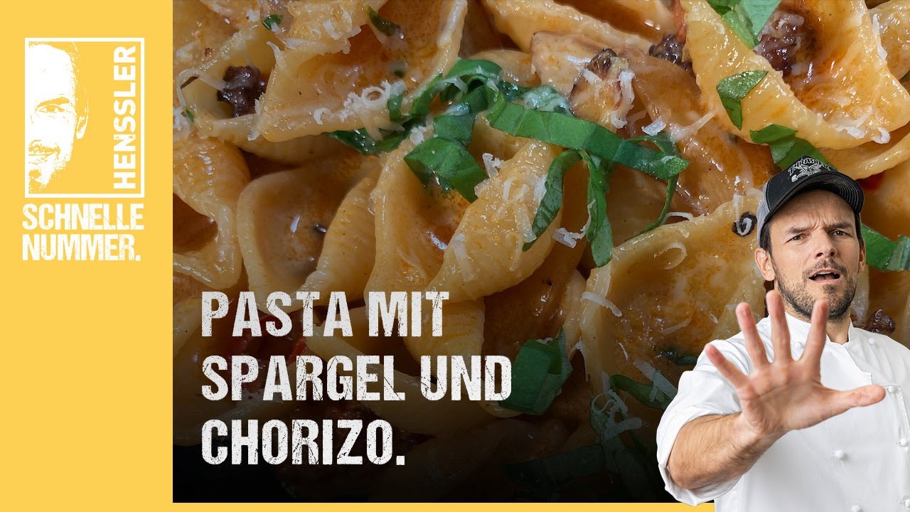 Schnelles Pasta mit Spargel und Chorizo Rezept von Steffen Henssler
