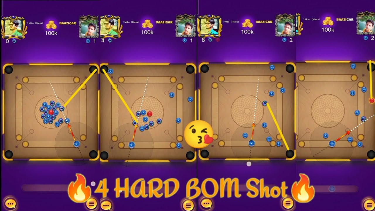 🔥Carrom Pool Hard Trick Shot Game Play💪 Munna Official Gaming👍