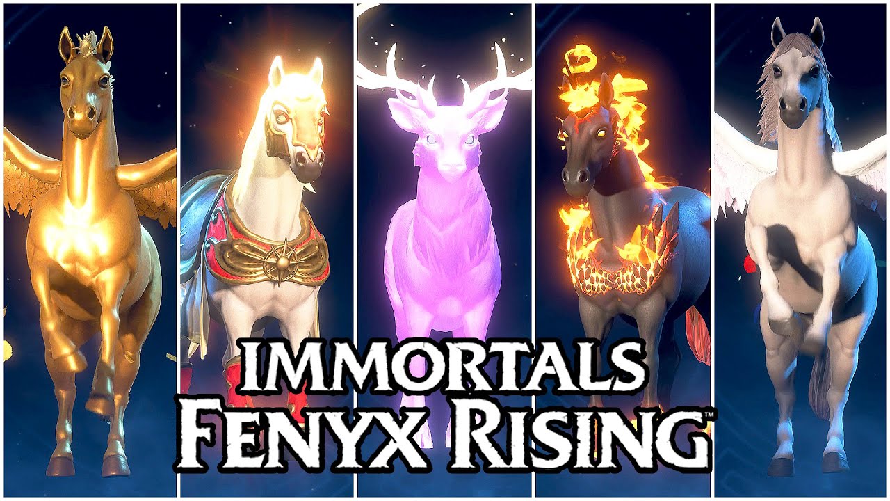 Immortals Fenyx Rising - All Mounts Showcase 'All 27 Mounts' (PS5, 4K)