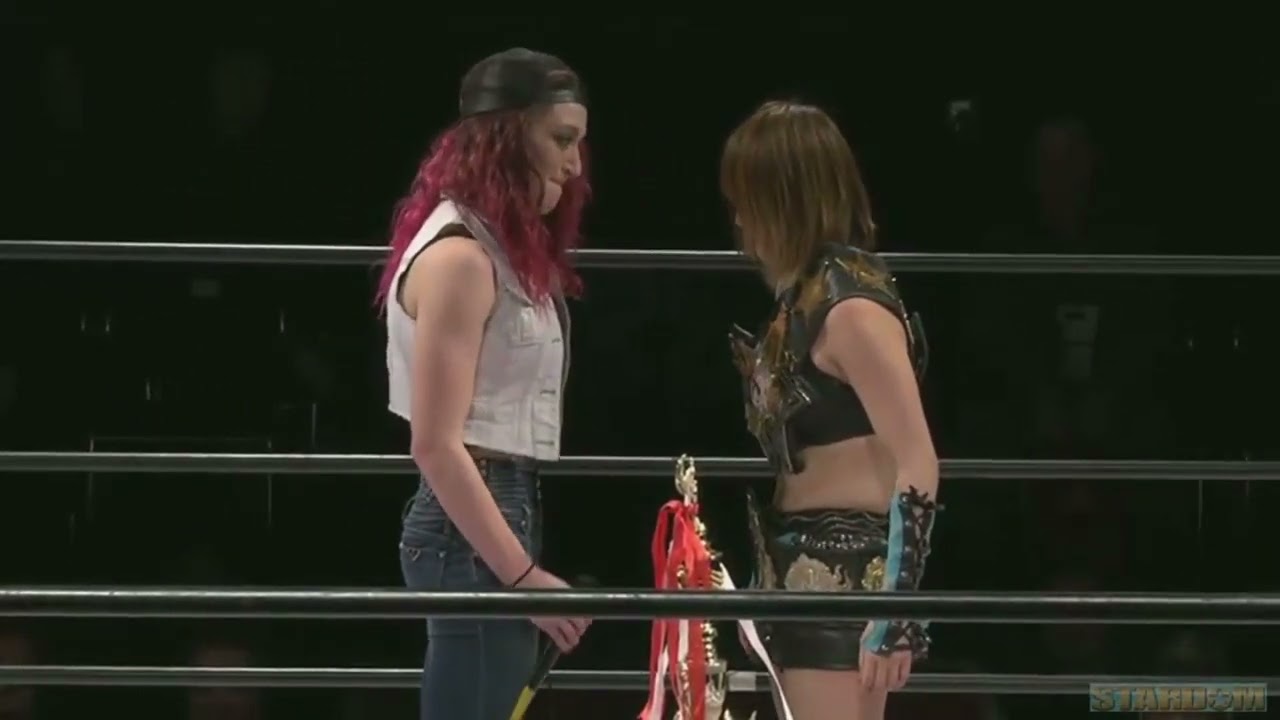 Mayu Iwatani cuts an English promo on Kay Lee Ray