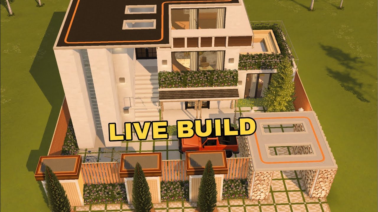 LIVE BUILD | MODERN MINIMALIST HOUSE DESIGN | THE SIMS FREEPLAY
