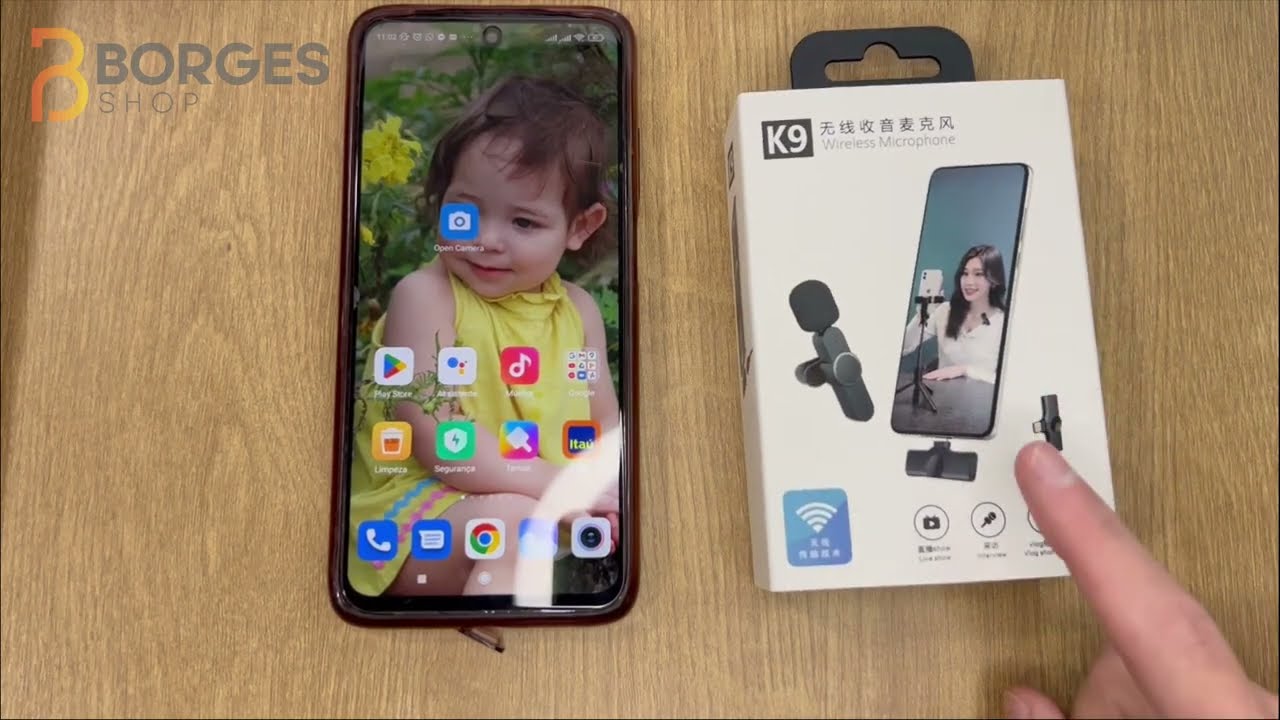 Microfone lapela sem fio K9 n&atilde;o est&aacute; saindo &aacute;udio - COMO RESOLVER