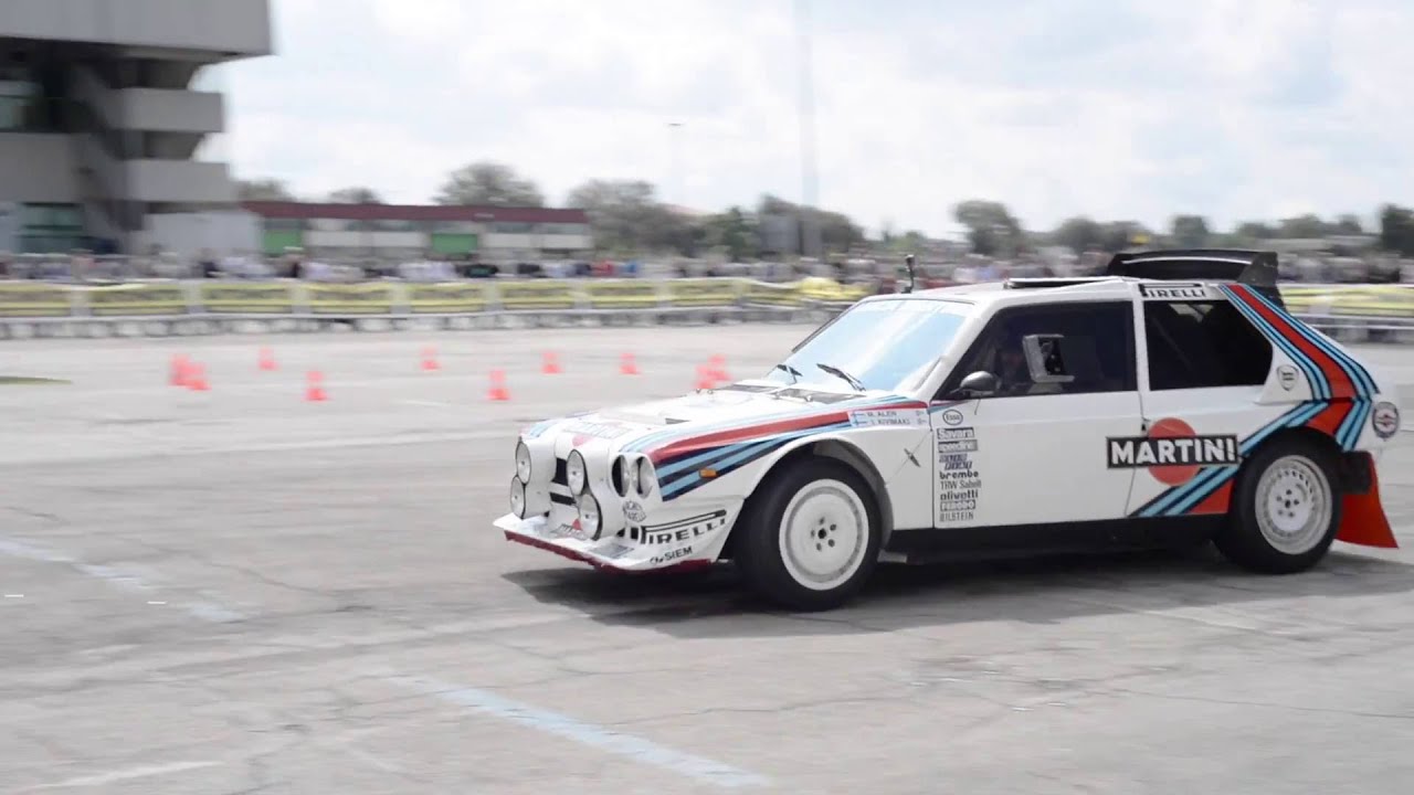 Miki Biasion Lancia Delta drift show @Verona Legend Cars 2016