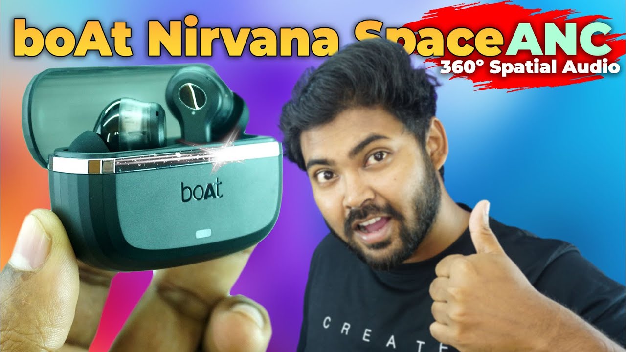 boAt Nirvana Space | 60&ordm; Spatial Audio |  Active Noise Cancellation (~32dB) | 4Mics ENx
