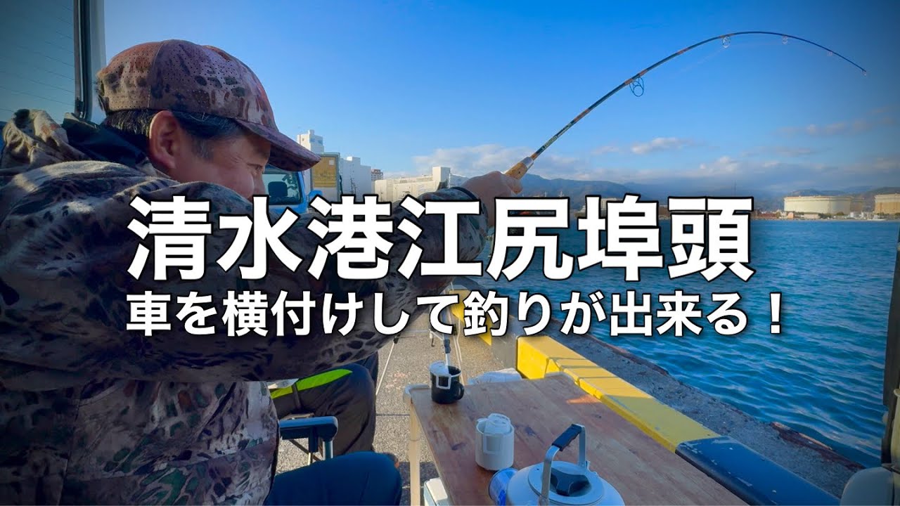 【清水港江尻埠頭の釣り】寒い冬に車横付けで釣れる場所！