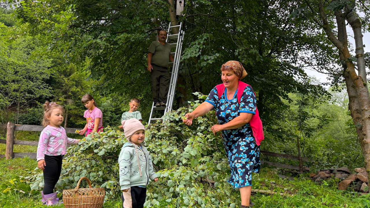 Traditional Carpathian Sorrel Borscht, Homemade Pancakes & Happy Grandchildren