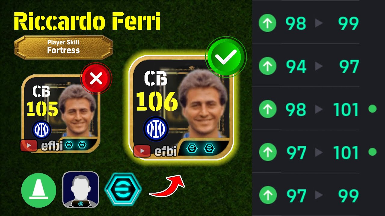 Riccardo Ferri 106 BEST TRAINING with Booster, Max Level, Player Progression eFootball 2026