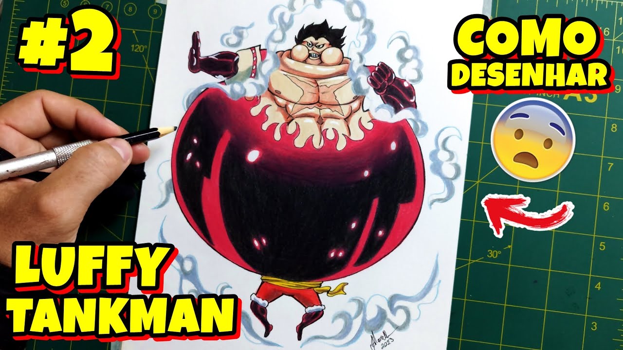 Como desenhar o LUFFY GEAR 4 TANKMAN One Piece passo a passo #2