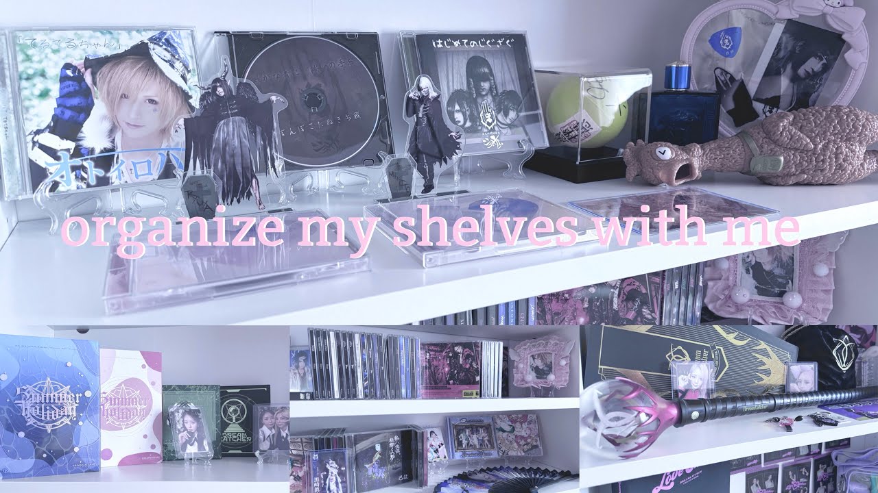 Organizing my vkei/kpop shelves 🎀 + collection tour