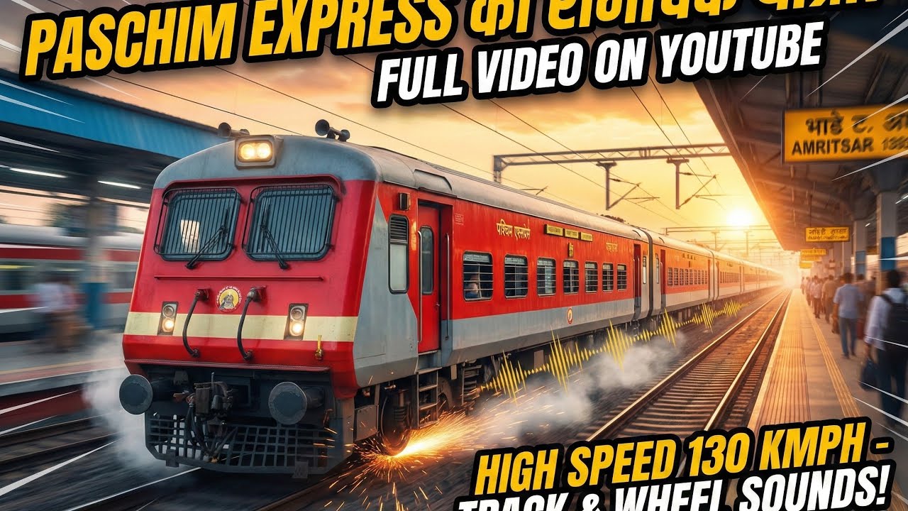 40 km in just 20 min 😯😯. Travel in paschim express. Non stop high speed crossing at 130 km/h.