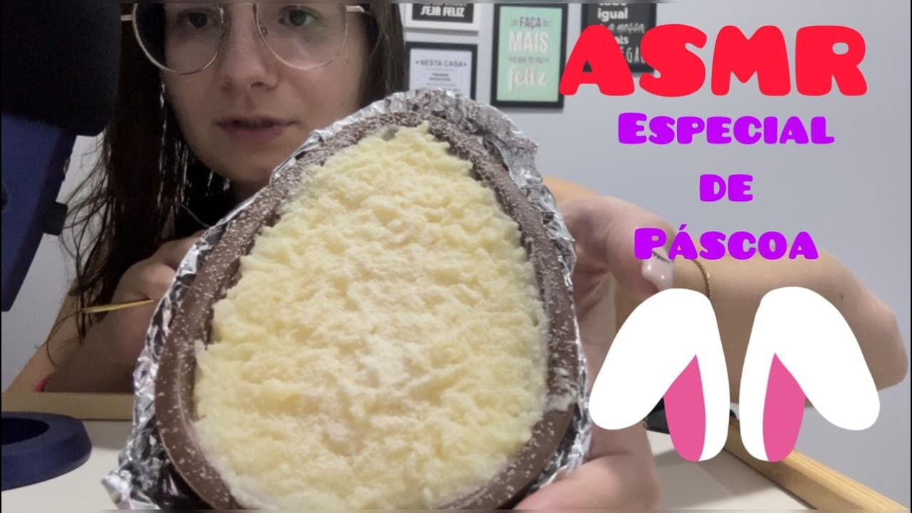 ASMR caseiro comendo ovo de Páscoa #asmr #pascoa #ovodepáscoa
