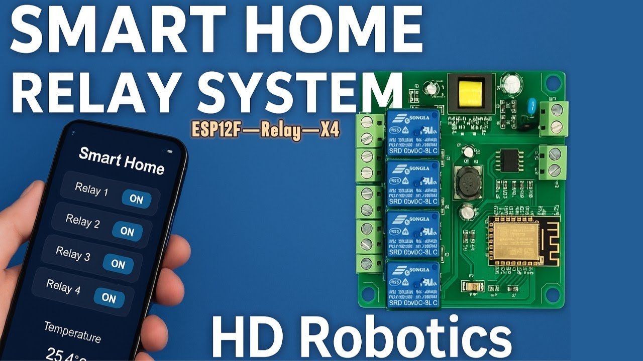 Smart Home System mit ESP8266 & 4 Relais – WLAN Steuerung einfach erklärt! 🔧 ESP12F_Relay_x4