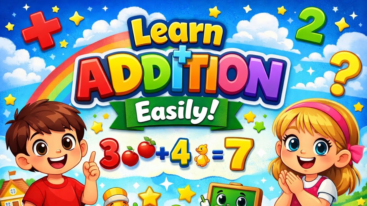 Fun & Easy Addition for Kids | Learn Adding Numbers Step by Step☺️