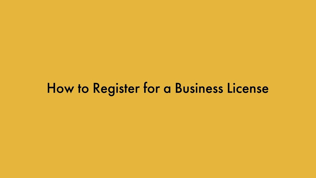 How to Register for a Business License