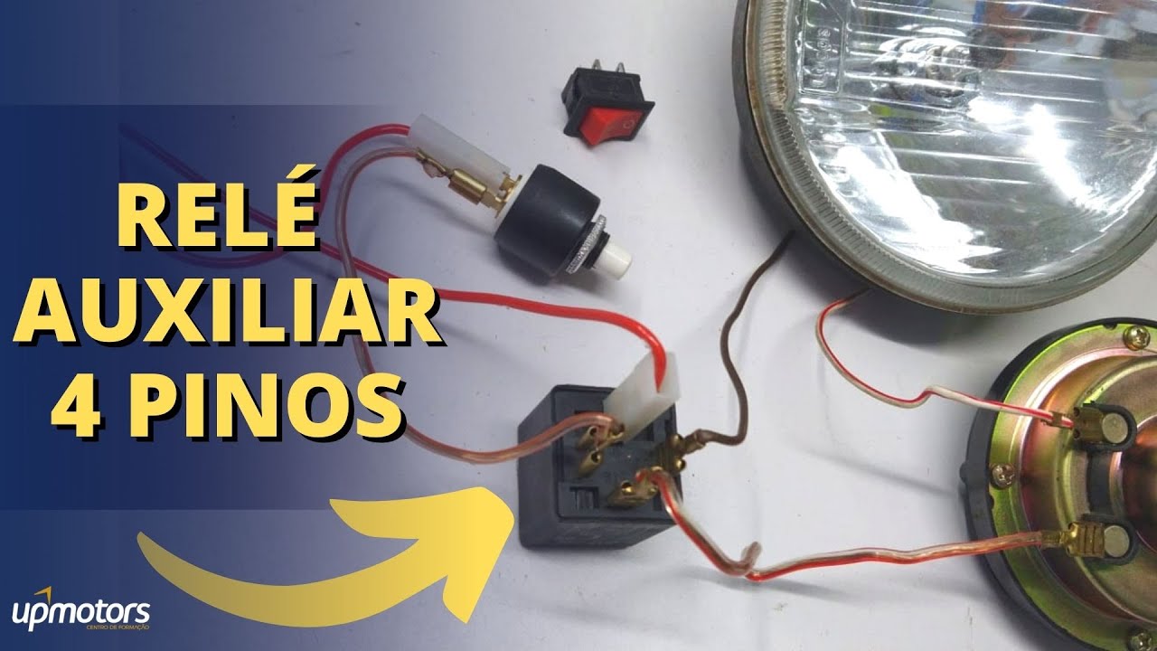 RELÉ AUXILIAR 4 pinos na Buzina e no Farol ; UPMOTORS