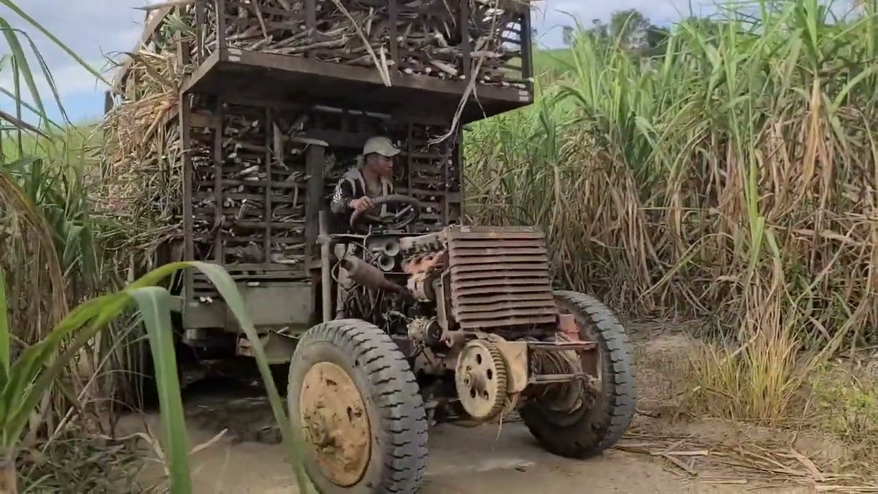 Xe độ chở mía ở tây nguyên 