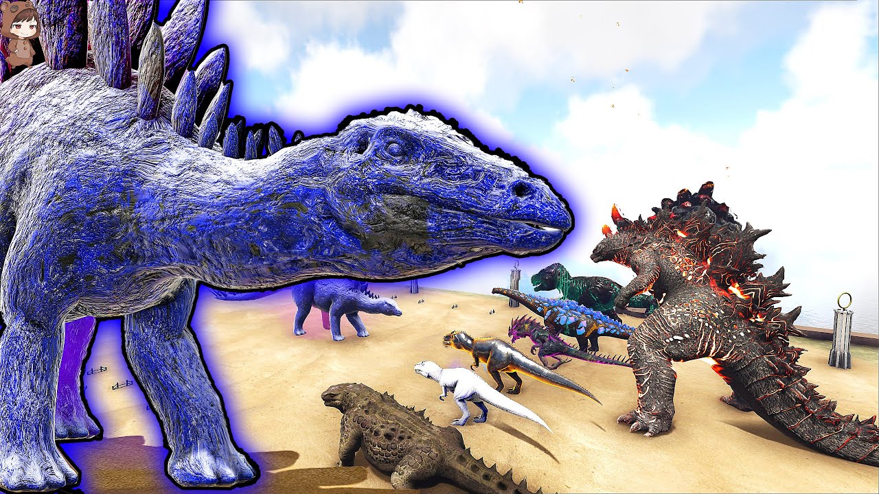 Dark bloody Stegosaurus VS Mod Dinosaurs | ARK Mod Battle Ep.383