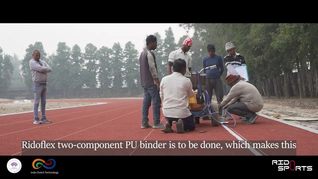 How to make synthetic athletic track (Ridoflex Full PUR)