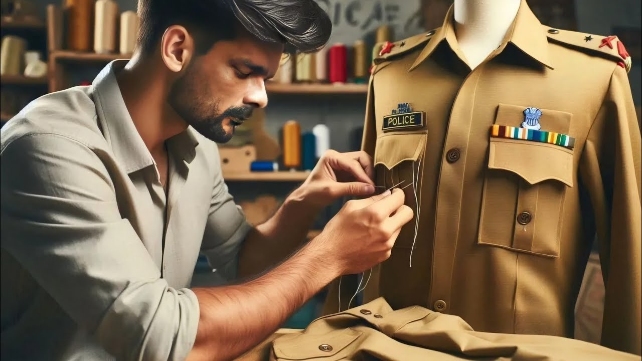 Vardi Shirt Pocket Lagane Ka Tarika/ Police Uniform Pocket Stitching /#vardi