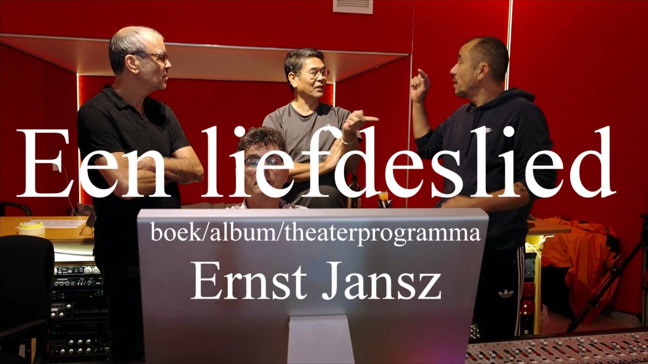 Ernst Jansz in de studio om het album Een liefdeslied op te nemen
