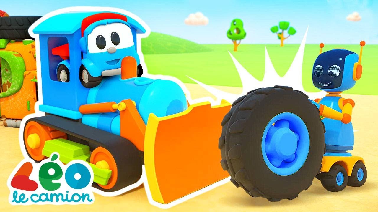 Les robots ont assembl&eacute; des voitures inhabituelles🛺🚂🛻 Animation avec L&eacute;o le camion pour les enfants