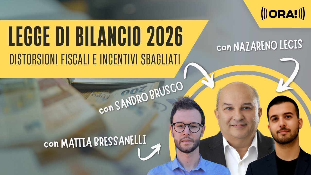 Legge di bilancio: distorsioni fiscali e incentivi sbagliati