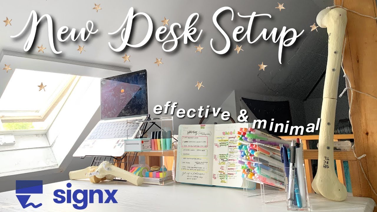 my new desk setup&nbsp;+ study with me ✨&nbsp;| ft. #WondershareSignX
