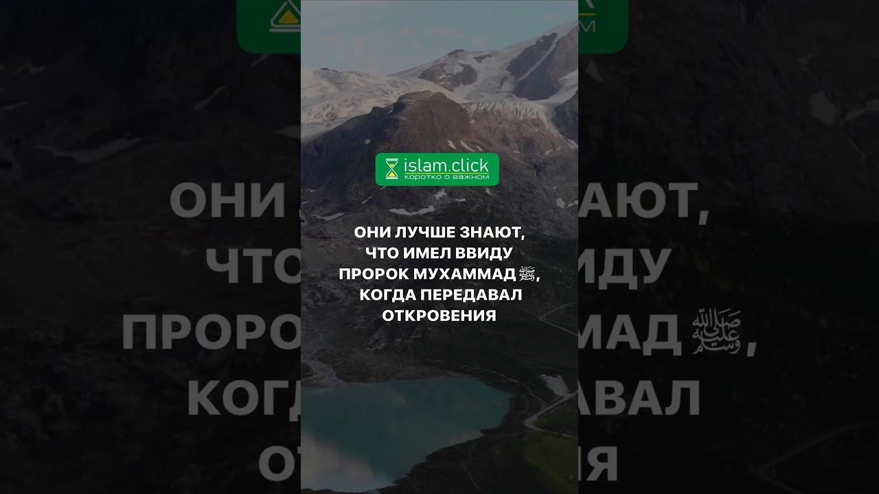 Они лучше знают, что имел ввиду Пророк Мухаммад ﷺ, когда передавал откровения. Абу Яхья Крымский