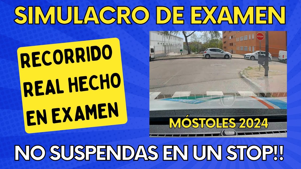 [NO SUSPENDAS en un STOP]🔴SIMULACRO del EXAMEN PRÁCTICO de CONDUCIR🔴MÓSTOLES