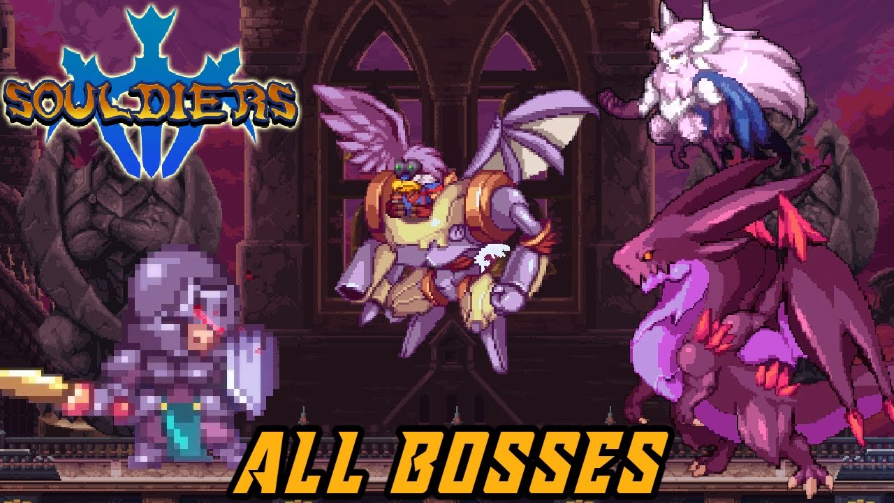 Souldiers - All Bosses [No Damage | No Sub-weapons | Warrior Mode | Scout]
