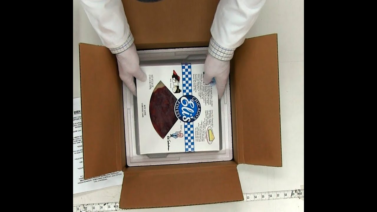Shipping frozen cake/pie with dry ice and insulated foam container