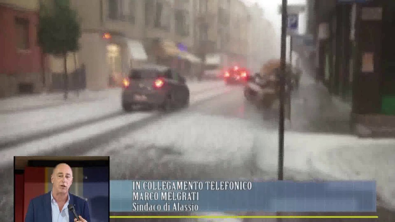 AD ALASSIO STRADE BLOCCATE DALLA GRANDINE. IL PUNTO DEL SINDACO MELGRATI